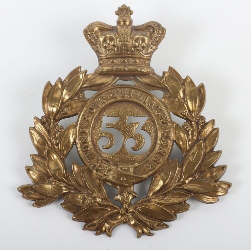 53rd (Shropshire) Regiment of Foot Victorian Shako Plate.