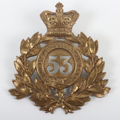 53rd (Shropshire) Regiment of Foot Victorian Shako Plate.