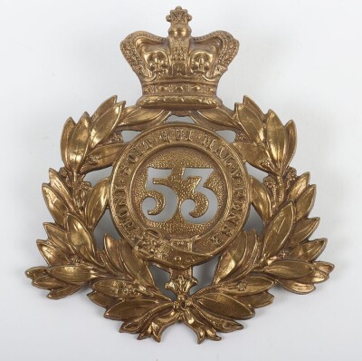 53rd (Shropshire) Regiment of Foot Victorian Shako Plate.