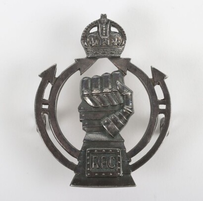 The Royal Armoured Corps Officer's Silver Hallmarked Cap Badge.