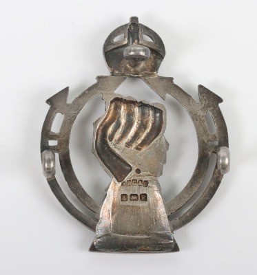 The Royal Armoured Corps Officer's Silver Hallmarked Cap Badge. - 2