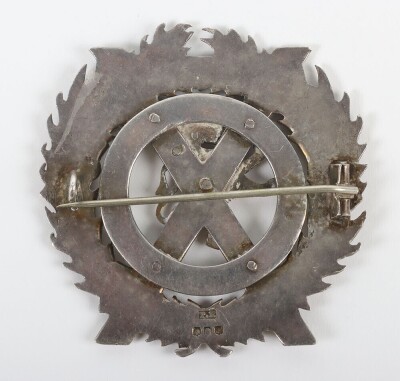 The London Scottish Officer's Hallmarked Silver Glengarry badge. - 2