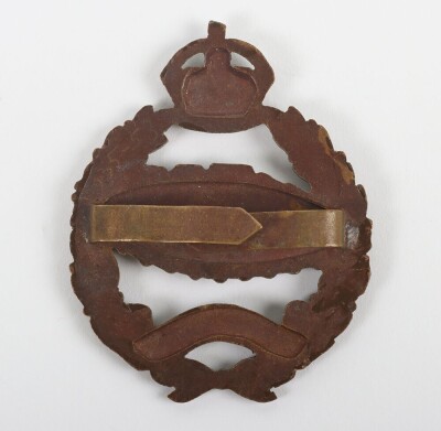 The Royal Tank Regiment Officer's Service Dress Tank Facing Right" Cap Badge." - 2