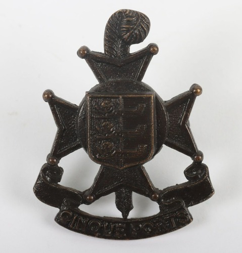 5th (Cinque Ports) Territorial Battalion The Royal Sussex Regiment Officer's Service Dress Cap Badge.