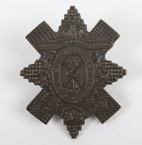 The 9th Battalion (Glasgow Highlanders) Highland Light Infantry Officer's Service Dress Glengarry Badge.