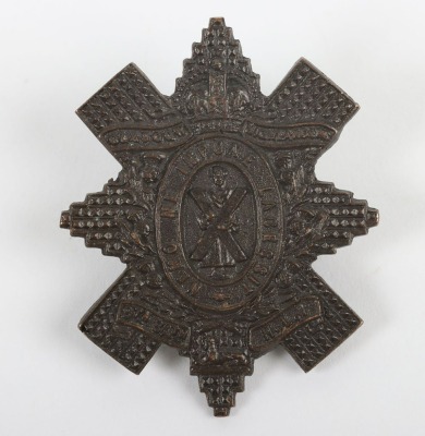 The 9th Battalion (Glasgow Highlanders) Highland Light Infantry Officer's Service Dress Glengarry Badge.