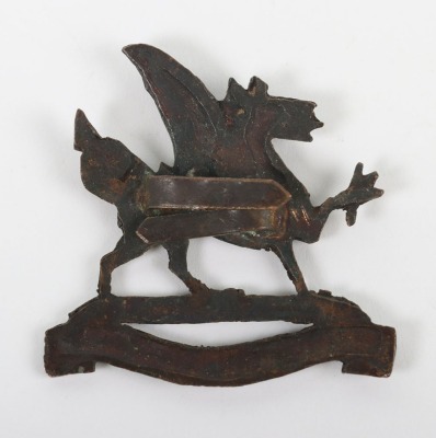 The Brecknockshire Battalion The South Wales Borderers Officer's Service Dress Cap Badge. - 2