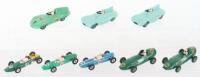 Eight Unboxed Dinky Toys Racing Cars