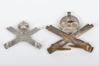 The Machine Gun Corps Officer's Silver Cap & Collar Badges. - 2