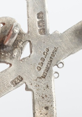 The Machine Gun Corps Officer's Silver Cap & Collar Badges. - 4