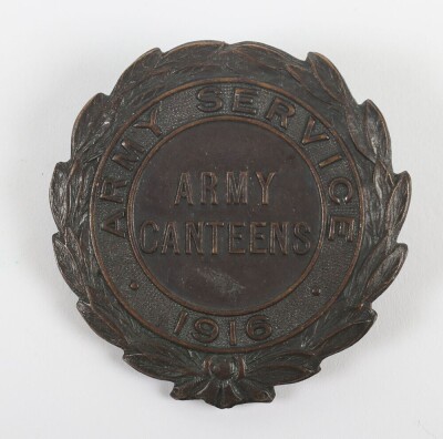WW1 Army Canteens Board Bronze Button Hole Badge.