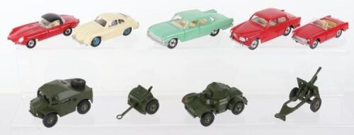 Nine Unboxed Dinky Toys