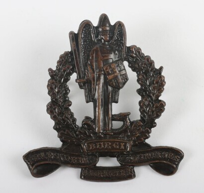 Dunfries-shire Volunteer Training Corps (V.T.C) bronze cap badge.