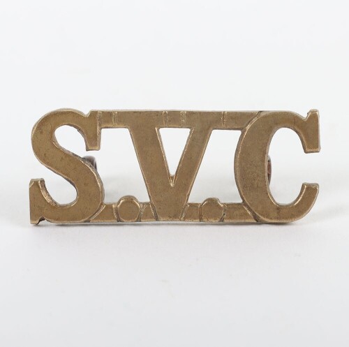 The Singapore Volunteer Corps gilding Metal shoulder Title.