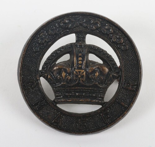 The Ghaffir Police bronzed Cap Badge (Palestine).