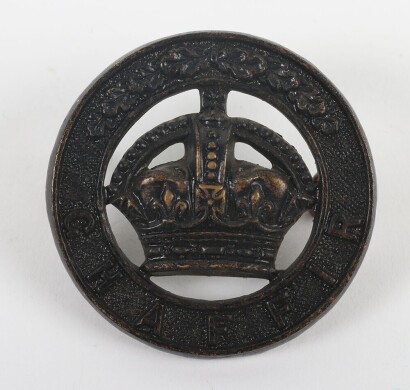 The Ghaffir Police bronzed Cap Badge (Palestine).