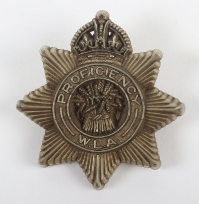 WW2 Women's Land Army Proficiency brown Plastic economy Home Front Badge.