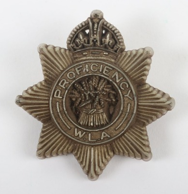 WW2 Women's Land Army Proficiency brown Plastic economy Home Front Badge.