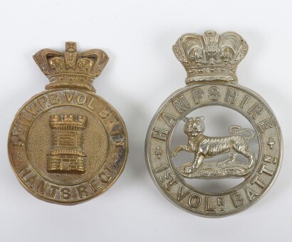 The 5th (Isle of Wight Princess Beatrice's) Volunteer Battalion & The 1st Volunteer Battalion the Hampshire Regiment Glengarry Badges.