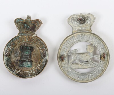 The 5th (Isle of Wight Princess Beatrice's) Volunteer Battalion & The 1st Volunteer Battalion the Hampshire Regiment Glengarry Badges. - 2