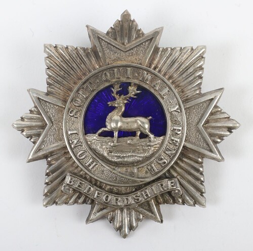 Bedfordshire Regiment Volunteer Battalion Officer's Forage Cap Badge.