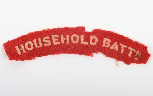 WW1 Household Battalion Cloth Shoulder Title