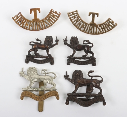 Herefordshire Regiment Badge Grouping