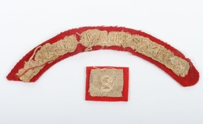 Pre-WW1 Coldstream Guards Cloth Shoulder Title - 2
