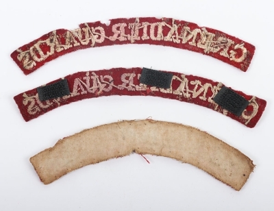 Pair of WW1 Grenadier Guards Cloth Shoulder Titles - 2