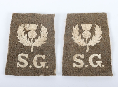 Pair of WW1 Scots Guards Slip-on Shoulder Titles