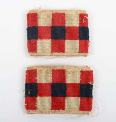 WW1 Scots Guards Officers Tartan Forage Cap Flashes