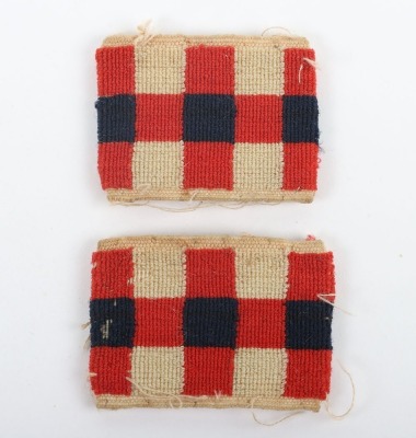WW1 Scots Guards Officers Tartan Forage Cap Flashes