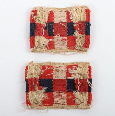 WW1 Scots Guards Officers Tartan Forage Cap Flashes - 2