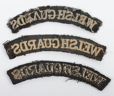 3x WW1 Welsh Guards Cloth Shoulder Titles - 2