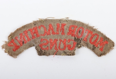 WW1 Motor Machine Guns Section Cloth Shoulder Title - 2