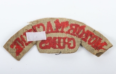 WW1 Motor Machine Guns Section Cloth Shoulder Title - 2