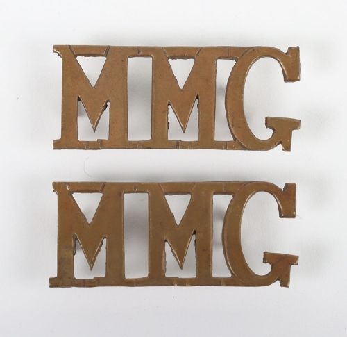 Scarce Motor Machine Gun Brass Shoulder Titles