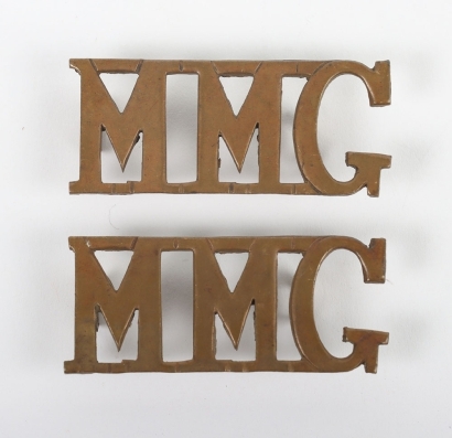 Scarce Motor Machine Gun Brass Shoulder Titles