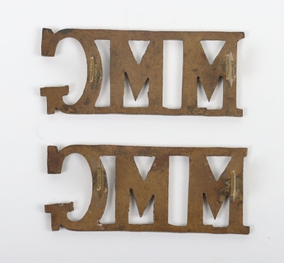 Scarce Motor Machine Gun Brass Shoulder Titles - 2