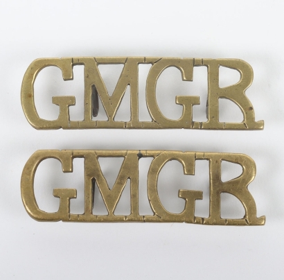 Scarce Guards Machine Gun Regiment Brass Shoulder Titles