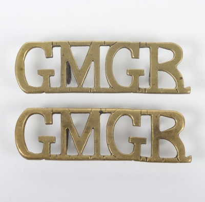 Scarce Guards Machine Gun Regiment Brass Shoulder Titles