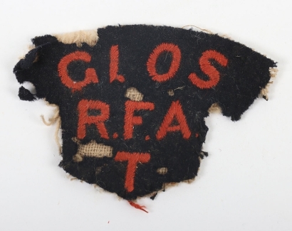 WW1 Gloucestershire Royal Field Artillery Territorial Cloth Title