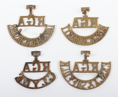 4x WW1 Royal Garrison Artillery Territorial Shoulder Titles - 2