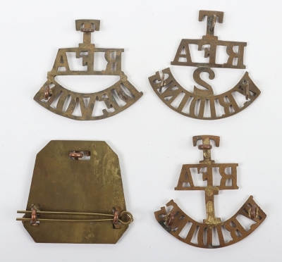 4x WW1 Royal Field Artillery Territorial Shoulder Titles - 2