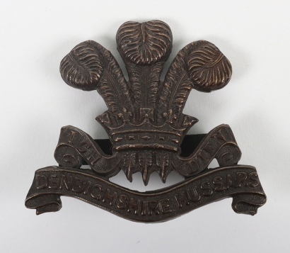 Denbighshire Hussars Officers Cap Badge,