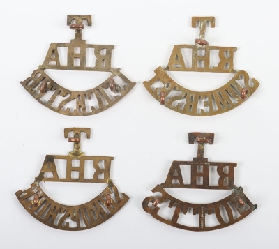 4x WW1 Royal Horse Artillery Territorial Shoulder Titles - 2