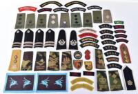 Quantity of Cloth Regimental Shoulder Titles and Rank Slides