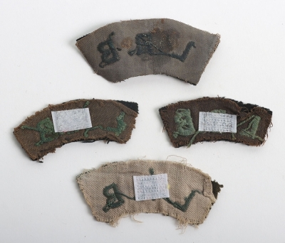 4x WW1 London Rifle Brigade Cloth Shoulder Titles - 2