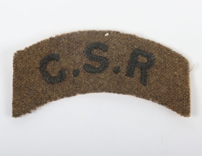 WW1 15th (Civil Service Rifles) County of London Regiment Cloth Shoulder Title