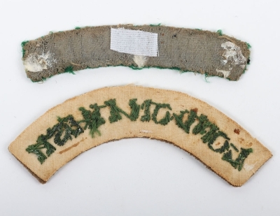 2x 18th (London Irish) County of London Regiment Cloth Shoulder Titles - 2